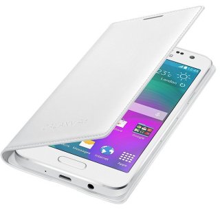 Oryginalne Etui Futerał Pokrowiec Samsung Flip Cover EF-FA300BW Samsung Galaxy A3 A300 Białe