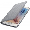 Oryginalne Etui Futerał Samsung Flip Wallet Fabric Cover EF-WG920BSEGWW Samsung Galaxy S6 G920 Srebrne