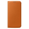 Oryginalne Etui Futerał Samsung Flip Wallet Fabric Cover EF-WG920BOEGWW Samsung Galaxy S6 G920 Pomarańczowe