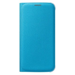 Oryginalne Etui Futerał Samsung Flip Wallet Fabric Cover EF-WG920BLEGWW Samsung Galaxy S6 G920 Niebieskie