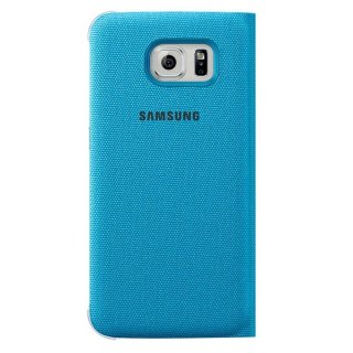 Oryginalne Etui Futerał Samsung Flip Wallet Fabric Cover EF-WG920BLEGWW Samsung Galaxy S6 G920 Niebieskie