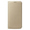 Oryginalne Etui Futerał Samsung Flip Wallet Fabric Cover EF-WG920BFEGWW Samsung Galaxy S6 G920 Złote