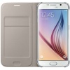 Oryginalne Etui Futerał Samsung Flip Wallet Fabric Cover EF-WG920BFEGWW Samsung Galaxy S6 G920 Złote