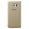 Oryginalne Etui Futerał Samsung Flip Wallet Fabric Cover EF-WG920BFEGWW Samsung Galaxy S6 G920 Złote