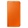 Oryginalne Etui Futerał Samsung Flip Wallet Cover EF-WG920POEGWW Samsung Galaxy S6 G920 Pomarańczowe