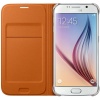 Oryginalne Etui Futerał Samsung Flip Wallet Cover EF-WG920POEGWW Samsung Galaxy S6 G920 Pomarańczowe