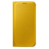 Oryginalne Etui Futerał Samsung Flip Wallet Cover EF-WG920PYEGWW Samsung Galaxy S6 G920 Żółte