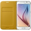 Oryginalne Etui Futerał Samsung Flip Wallet Cover EF-WG920PYEGWW Samsung Galaxy S6 G920 Żółte