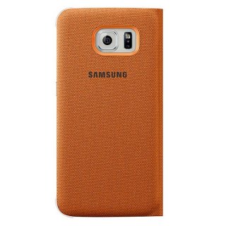 Oryginalne Etui Futerał Samsung S View Fabric Cover EF-CG920BOEGWW Samsung Galaxy S6 G920 Pomarańczowe