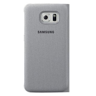 Oryginalne Etui Futerał Samsung S View Fabric Cover EF-CG920BSEGWW Samsung Galaxy S6 G920 Srebrne
