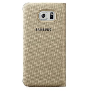 Oryginalne Etui Futerał Samsung S View Fabric Cover EF-CG920BFEGWW Samsung Galaxy S6 G920 Złote