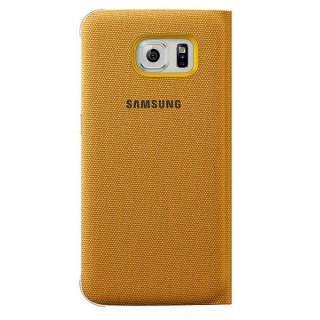 Oryginalne Etui Futerał Samsung S View Fabric Cover EF-CG920BYEGWW Samsung Galaxy S6 G920 Żółte