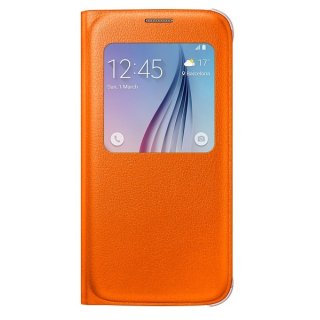 Oryginalne Etui Futerał Samsung S View Cover EF-CG920POEGWW Samsung Galaxy S6 G920 Pomarańczowe