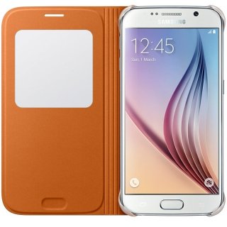 Oryginalne Etui Futerał Samsung S View Cover EF-CG920POEGWW Samsung Galaxy S6 G920 Pomarańczowe