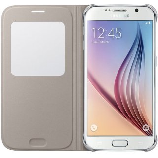 Oryginalne Etui Futerał Samsung S View Cover EF-CG920PFEGWW Samsung Galaxy S6 G920 Złote