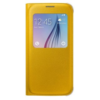 Oryginalne Etui Futerał Samsung S View Cover EF-CG920PYEGWW Samsung Galaxy S6 G920 Żółte