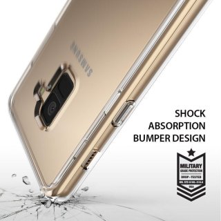 Samsung Galaxy A8 2018 Etui Ringke Fusion  dymiony czarny Rose Gold
