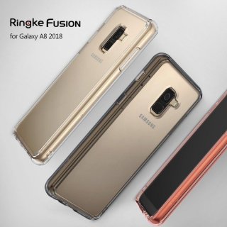 Samsung Galaxy A8 2018 Etui Ringke Fusion  dymiony czarny Rose Gold