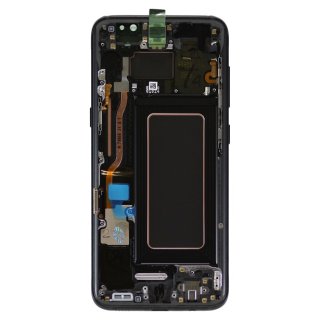 Samsung Galaxy S8 SM-G950 Wyświetlacz LCD Szybka Dotyk Digitizer Ramka Czarny GH97-20457A