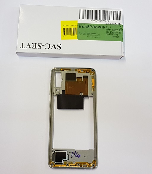 Samsung Galaxy A70 SM-A705 obudowa korpus ramka srebrna / biała GH97-23258B