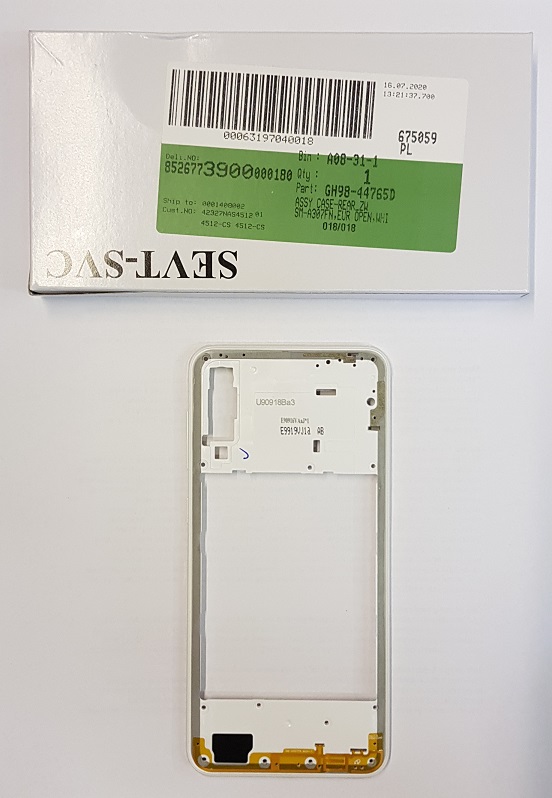 Samsung Galaxy A30s A307 obudowa korpus ramka biała GH98-44765D