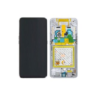 Samsung Galaxy A80 SM-A805 Wyświetlacz LCD Szybka Dotyk Digitizer Ramka GH82-20348B Srebrny oryginał