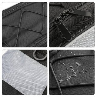 Torba rowerowa na bagażnik z paskiem na ramię 13L czarna