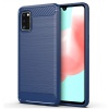 Carbon Case elastyczne etui pokrowiec futerał Samsung A41 niebieski
