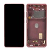 Samsung Galaxy S20 FE 5G SM-G781 Wyświetlacz LCD Ekran Super Amoled Szybka Dotyk Digitizer Ramka Czerwony GH82-24214E