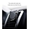 BASEUS MAGNETIC AIR VENT CAR MOUNT WITH CABLE CLIP BLACK
