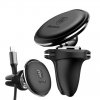 BASEUS MAGNETIC AIR VENT CAR MOUNT WITH CABLE CLIP BLACK
