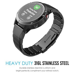 TECH-PROTECT STEELBAND GARMIN FENIX 5/6/6 PRO BLACK