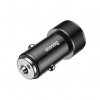 BASEUS 2IN1 2-PORT CAR CHARGER + TYPE-C CABLE BLACK