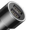 BASEUS 2IN1 2-PORT CAR CHARGER + TYPE-C CABLE BLACK