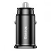 BASEUS MINI QC3.0 2-PORT USB CAR CHARGER BLACK