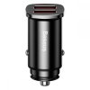BASEUS MINI QC3.0 2-PORT USB CAR CHARGER BLACK