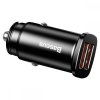 BASEUS MINI QC3.0 2-PORT USB CAR CHARGER BLACK