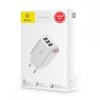 Ładowarka sieciowa z wyświetlaczem Baseus Mirror Travel 3x USB - biała