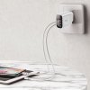 Ładowarka sieciowa z wyświetlaczem Baseus Mirror Travel 3x USB - biała