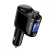 BASEUS S06 2-PORT USB CAR CHARGER + TRANSMITER FM BLACK