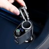 BASEUS S06 2-PORT USB CAR CHARGER + TRANSMITER FM BLACK