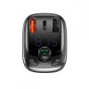 BASEUS S13 2-PORT USB CAR CHARGER + TRANSMITER FM BLACK