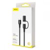 BASEUS 2IN1 TYPE-C TO TYPE-C & LIGHTNING CABLE 100CM BLACK