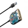 BASEUS SQUARE ADAPTER USB TO USB 4IN1 100CM BLACK