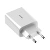 BASEUS SPEED NETWORK CHARGER PD18W + CABLE LIGHTNING WHITE