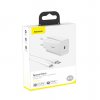 BASEUS SPEED NETWORK CHARGER PD18W + CABLE LIGHTNING WHITE