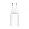 Ładowarka sieciowa Baseus Super Si Quick Charger 1C 20W z przewodem USB-C do Lightning 1m (biała)