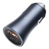 BASEUS GOLDEN 2-PORT CAR CHARGER USB & TYPE-C PD40W/QC3.0 GREY