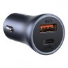 BASEUS GOLDEN 2-PORT CAR CHARGER USB & TYPE-C PD40W/QC3.0 GREY