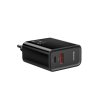 BASEUS SPEED PPS 2-PORT NETWORK CHARGER PD30W/QC3.0 BLACK